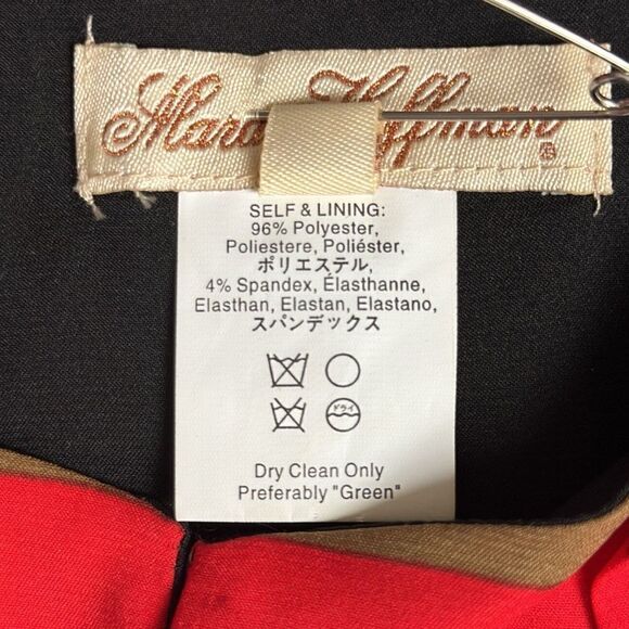 Mara Hoffman Mini Shift Dress Geometric Printed Red Black Blue Mustard S - Picture 12 of 13